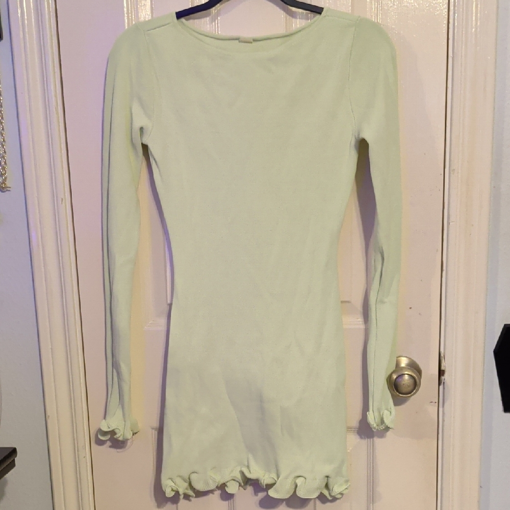 Same Ruffle Hem Mini Dress